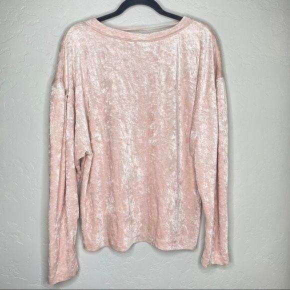 We the Free Pink Milan Velour Pullover Sweater Medium - Picture 8 of 9
